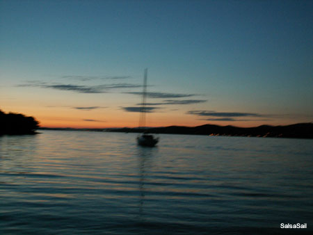 sonnenuntergang auf der krka